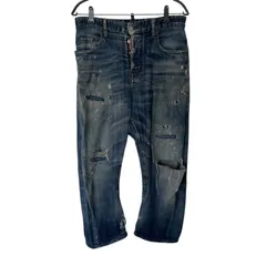  DSQUARED2 ディースクエアード ダメージ加工デニム ジーンズ ブルー サイズ36【DD124】