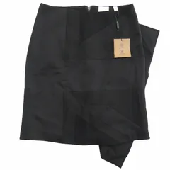 未使用  21aw バーバリー ロンドン BURBERRY LONDON by RiccardoTisci ユニオンジャック ミニ スカート アシンメトリー リカルド・ティッシ リカルド期 36 黒 ブラック レディース ▽11