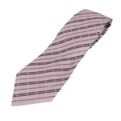 ルイヴィトン LOUIS VUITTON シルク100% ロゴプリント ストライプネクタイ メンズ 表記無 