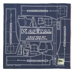 KAPITAL キャピタル バンダナ Power Record ボブマーリー 紺 KAPITAL キャピタル バンダナ Power Record ボブマーリー 紺