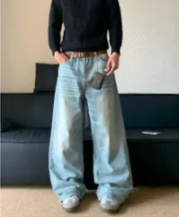 【L】【XL】【2XL】デニム　バギーデニム　バギーパンツ　ワイドシルエット　ゆったり ワイドパンツ