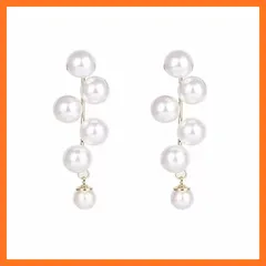 【新品】 HAPVITAL 揺れるパールピアス レディース アレルギ 可愛 ピアスいキラキラ ファッション 安心の18金属 ー対応 人気 (サンゴ)