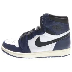 NIKE (ナイキ) AIR JORDAN 1 RETRO HIGH OG MIDNIGHT NAVY エアジョーダン レトロ ミッドナイト ネイビー ハイカットスニーカー ホワイト/ネイビー US9.5/27.5cm DZ5485-401