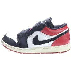 NIKE (ナイキ) AIR JORDAN 1 LOW BLACK TOE エアジョーダン 1 ロウ ブラックトゥー ローカットスニーカー ブラック/レッド/ホワイト US10/28cm 553588-116