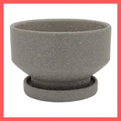 ★注目商品★陶里 皿付鉢 プラサ グレー CF07-12GR 1