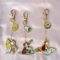 おさるのジョージ キーホルダー 3点セット 新品