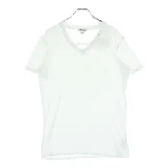 DIESEL (ディーゼル) Vネック スナップボタン 半袖Tシャツ ホワイト