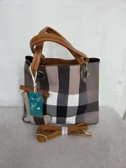 チェックトートバッグ