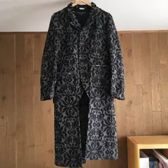 美品 AD2013　COMME des GARCONS HOMME PLUSコムデギャルソンオムプリュス トリプル　ダマスク柄　ロング　コートXS