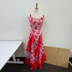 Naomi Collection】フラメンコ衣装 ドレス ワンピース 赤 バラ柄