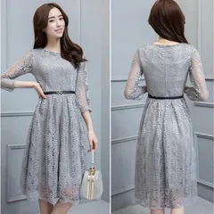 送料無料 未使用 発表会 パーティ フォ－マル 長袖 ワンピース 9号 M (OPN3229)