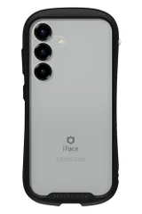 iFace Reflection Galaxy S25 ケース クリア 強化ガラス (ブラック)【 耐衝撃 スマホケース ギャラクシー s25 アイフェイス カバー クリアケース 透明 ストラップホール付き 】s
