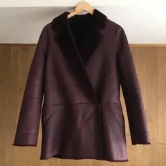 美品 近年 Theory セオリー　　羊革　ムートン　　コートS