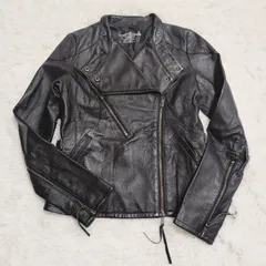 【美品】JUST AMORICA ポークレザー ダブルライダース 黒 フリーサイズ