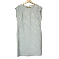 ネミカ ワンピース サイズ7 S レディース新品同様  - ライトブルー×ベージュ ノースリーブ/ひざ丈/フラワー(花)