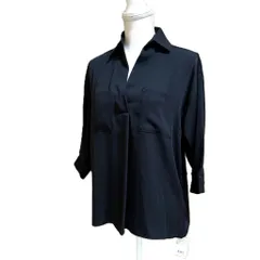 【新品】INGNI ドロップショルダー ブラウス M ブラック 7分袖 スキッパー