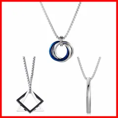 様々なスタイル メモリアルネックレス メンズ メンズ かっこいい 誕生日プレゼント クール ファッション ファッション 簡単な シンプル シルバー 合金製 ステンレス トレンド 個性 アクセサリー 人気 ネックレス [サムコス]