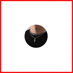 バレンタイン プレゼント 男性 十字架 [DuoDiner] ネックレス チェーン サージカルステンレス クロス ネックレスメンズ 金属アレルギー対応 ダブルチェーン 高校生 男性 40/45/50/55/60cm