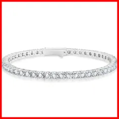 B系 ヒップホップ 腕輪 ストリート キラキラ ホワイトゴールドメッキ CZダイヤ アクセサリー 金属アレルギー対応 3/4/5mm 男女兼用 ブレスレット メンズ ジルコニア ギフト テニスブレスレット KRKC&CO