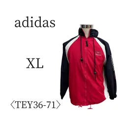 ★美品 adidas アディダス 紺 長袖 ナイロンジャケット XL(LL)