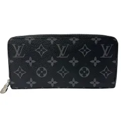 ルイ・ヴィトン LOUIS VUITTON 財布 メンズ ブランド 長財布  エクリプス モノグラムエクリプス ジッピーウォレット ホリゾンタル ブラック M11611 おしゃれ かっこいい 【中古】