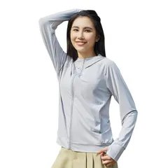 新品 [Guooolex] ラッシュガード レディース 水着 長袖 ラッシュパーカー オーバーウェア 冷感 羽織 フード付き 日焼け対策 UVカット 水陸両用 吸湿 速乾 プール 海 サウナ