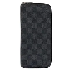 ルイ・ヴィトン LOUIS VUITTON 財布 ダミエ グラフィット メンズ ブランド 長財布 ダミエグラフィットキャンバス ジッピーウォレット・ヴェルティカル N63095 グレー 【中古】