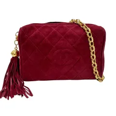 シャネル CHANEL バッグ レディース ブランド ショルダーバッグ  スエード マトラッセ ボルドー ゴールド金具 赤 シック 大人 エレガント 高級感 【中古】