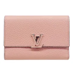 ルイ・ヴィトン LOUIS VUITTON 財布 レディース ブランド 二つ折り財布 トリヨンレザー ポルトフォイユ・カプシーヌコンパクト マグノリア ピンク M62156 無地 シンプル おしゃれ 可愛い ロゴ 【中古】