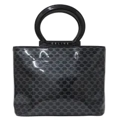 セリーヌ CELINE バッグ レディース ブランド ハンドバッグ マカダム エナメル ブラック 手持ち ロゴ おしゃれ 可愛い おでかけ 普段使い 【中古】