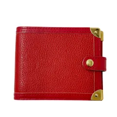 ルイ・ヴィトン LOUIS VUITTON 手帳カバー レディース メンズ ブランド   レザー スハリ メモ帳カバー  ジェラニウム レッド カードポケット付き  手帳 【中古】