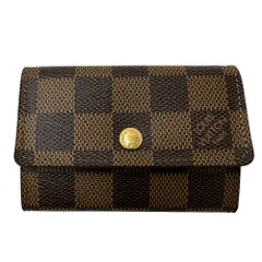 ルイ・ヴィトン LOUIS VUITTON 財布 レディース ブランド コインケース  ダミエ エベヌ ダミエキャンバス ポルトモネ・プラ ダミエ N61930 小銭入れ 小さめ 可愛い 【中古】
