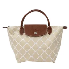ロンシャン Longchamp バッグ レディース ブランド ハンドバッグ トートバッグ プリアージュ ナイロン ベージュ ブラウン 折り畳みバッグ ミニバッグ おしゃれ 【中古】