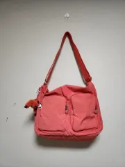 Kipling（キプリング） オレンジ ブラウン ショルダーバッグ + キーホルダー