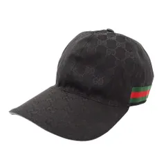 グッチ GUCCI キャップ レディース メンズ ブランド ウェブストライプ付きGGキャンバス ベースボールキャップ ブラック 200035 サイズL 59cm 帽子 アパレル おしゃれ ロゴ カジュアル 普段使い 【中古】