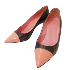 ルイ・ヴィトン LOUIS VUITTON パンプス レディース ブランド モノグラムキャンバス エナメル ピンク ブラウン サイズ34 21.5cm 靴 おしゃれ 可愛い ロゴ 小さめ ヒール 【中古】