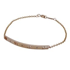 ティファニー TIFFANY&Co. ブレスレット レディース ブランド 750PG 3P ダイヤモンド アトラスバー ピンクゴールド ジュエリー 磨き済み 【中古】
