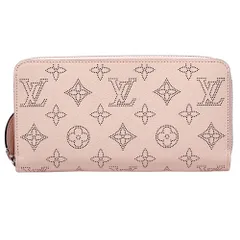 ルイ・ヴィトン LOUIS VUITTON 財布 モノグラム マヒナ レディース ブランド 長財布 ジッピーウォレット ジャスミンピンク M82755 ピンク ラウンドファスナー 【中古】