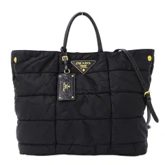 プラダ PRADA バッグ レディース ブランド トートバッグ ハンドバッグ ショルダーバッグ 2way クリスピー ナイロン ブラック BN1595 キルティング ロゴ おしゃれ 【中古】