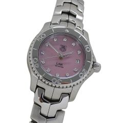 タグホイヤー TAG Heuer リンク WJ131C BA0573 時計 レディース ブランド 11Pダイヤモンド ピンクシェル デイト クオーツ QZ ステンレス SS シルバー 磨き済み 【中古】
