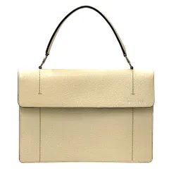 プラダ PRADA バッグ レディース ブランド ハンドバッグ レザー クリーム シンプル ロゴ 【中古】