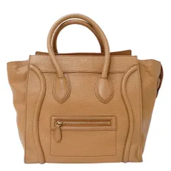 セリーヌ CELINE バッグ レディース ブランド トートバッグ ドラムドカーフ ラゲージ ミニショッパー ブラウン 手さげ 大きめ 大容量 おしゃれ 通勤 大人 上品 【中古】