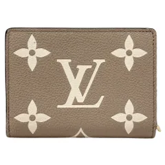 ルイ・ヴィトン LOUIS VUITTON 財布 モノグラム バイカラー アンプラント レディース ブランド 二つ折り財布 ポルトフォイユ クレア トゥルトレール M82370 ベージュ ミニ コンパクト おしゃれ 上品 【中古】