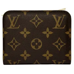 ルイ・ヴィトン LOUIS VUITTON 財布 モノグラム レディース ブランド 二つ折り財布 ポルトモネ・アンソリット イヴォワール M66703 ブラウン ホワイト コンパクト 【中古】