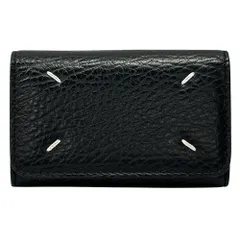 メゾン マルジェラ Maison Margiela キーケース レディース メンズ ブランド 4ステッチ レザー ブラック 6連 コンパクト シンプル モード 【中古】