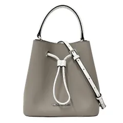マイケル・コース Michael Kors バッグ レディース ブランド ハンドバッグ ショルダーバッグ 2way レザー グレー ホワイト バケットバッグ 巾着型 おしゃれ 【中古】
