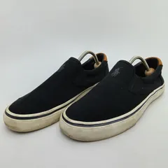 POLO RALPH LAUREN ポロラルフローレン スニーカー キャンバス THOMPSON-NE メンズ 黒 ブラック UK8 A-13-5