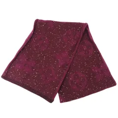 ルイ・ヴィトン LOUIS VUITTON マフラー レディース ブランド ストール エシャルプ パープル M75097 紫 ゴールド ラメ モノグラム柄 防寒 秋冬 おしゃれ 【中古】