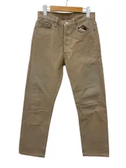Levi’s (リーバイス) カラーデニムパンツ ストレート USA製 ボタン裏552 古着 ビンテージ 501 0651 W30L34 ベージュ系 メンズ/043