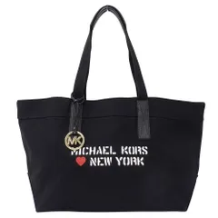 マイケル・コース Michael Kors バッグ レディース ブランド トートバッグ キャンバス ブラック 黒 大容量 大きめ ロゴ おしゃれ 【中古】